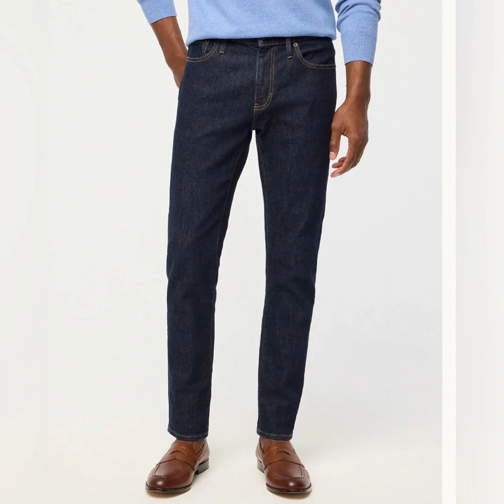 J Crew Men's Slim Fit Jean in Signature Flex, Dark Wash Denim